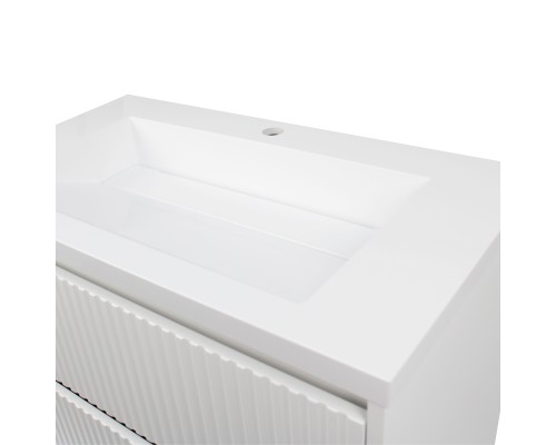 Тумба с раковиной 80 см, Uperwood Next Premium, белая, 2 ящика