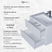 Тумба с раковиной 80 см, Uperwood Next Premium, белая, 2 ящика