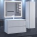Тумба с раковиной 80 см, Uperwood Next Premium, белая, 2 ящика