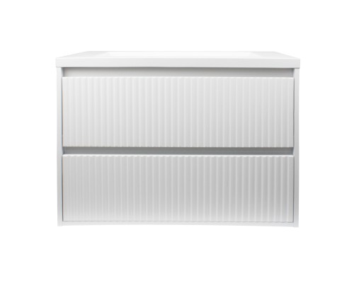 Тумба с раковиной 80 см, Uperwood Next Premium, белая, 2 ящика