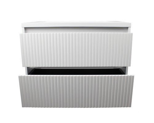 Тумба с раковиной 80 см, Uperwood Next Premium, белая, 2 ящика