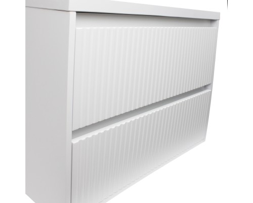 Тумба с раковиной 80 см, Uperwood Next Premium, белая, 2 ящика