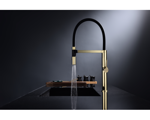 Смеситель для кухни Paulmark Leader Le214101-G Золото