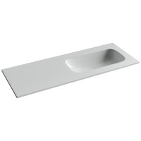 Раковина накладная Ceramicanova Грация (Grace) чаша справа без отв под смеситель 1210x457x137 белый