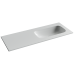 Раковина накладная Ceramicanova Грация (Grace) чаша справа без отв под смеситель 1210x457x137 белый