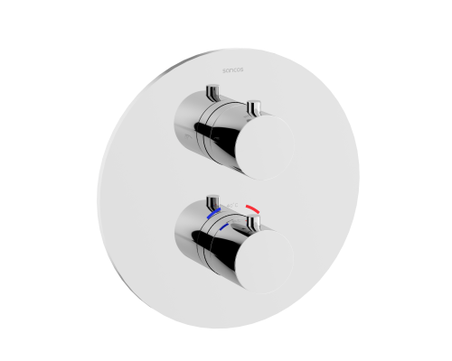 Душевой комплект с термостатом SANCOS Etna, с внутренней частью, хром, SC9010CH