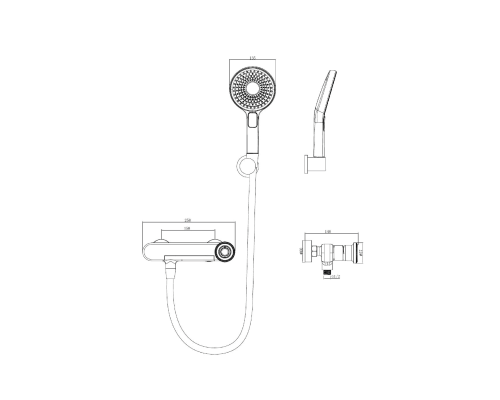 Смеситель для ванны ALTROBAGNO Рикко (Ricco) 0234 BG