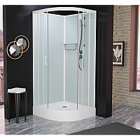 Душевая кабина Frank F408 White без крыши Размер:80x80x215 см