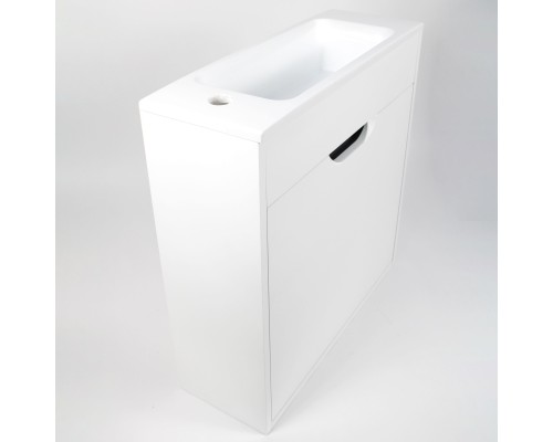 Тумба под раковину подвесная Uperwood Modul 60х21х60 см, белая/графит