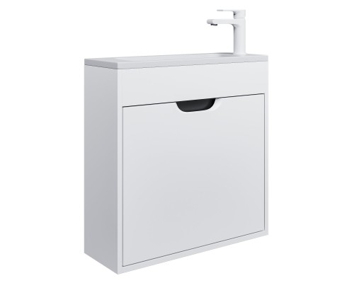 Тумба под раковину подвесная Uperwood Modul 60х21х60 см, белая/графит