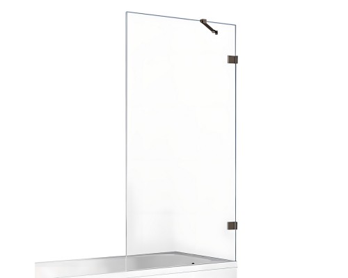 Шторка для ванны NEW TRENDY AVEXA GUNMETAL BRUSHED 80x150 оружейная сталь