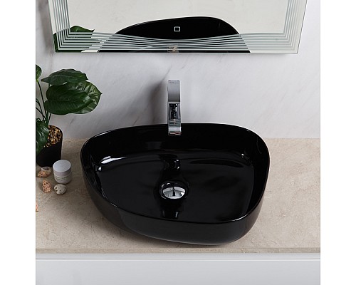 Раковина-чаша BelBagno 55 BB1435-NERO Черная Раковина-чаша BelBagno 55 BB1435-NERO Черная