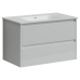 Тумба под раковину SANCOS Libra 790х450х500, c двумя ящиками, белый глянец