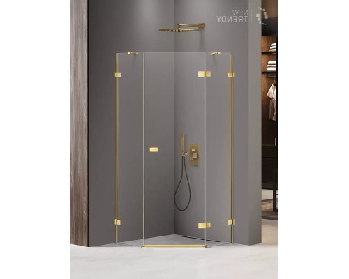 Душевое ограждение NEW TRENDY AVEXA GOLD SHINE R 80x80x200 золото
