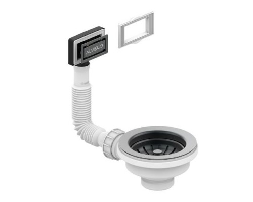 Выпуск для мойки Alveus 114 Anthracite 1144843 с рамкой и заглушкой