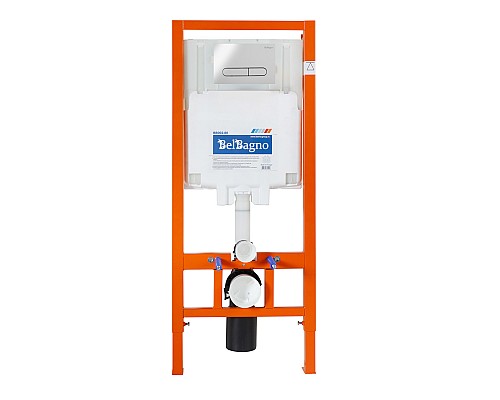 Инсталляция BelBagno BB002-80/BB005-PR-CHROME с клавишей смыва Хром глянцевый Инсталляция BelBagno BB002-80/BB005-PR-CHROME с клавишей смыва Хром глянцевый