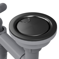 Выпуск для кухонной мойки Reflexion Part RX9003BL оружейная сталь