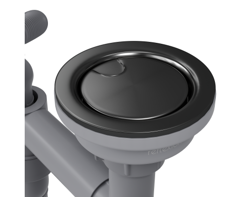 Выпуск для кухонной мойки Reflexion Part RX9003BL оружейная сталь