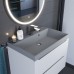 Раковина для ванной кварцевая Uperwood Classic Quartz 70х45х15 см, серая матовая, бетон
