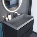 Раковина для ванной кварцевая Uperwood Classic Quartz 70х45х15 см, серая матовая, бетон