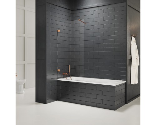 Шторка для ванны NEW TRENDY AVEXA COPPER BRUSHED 90x150 EXK-3806-WP брашированная медь