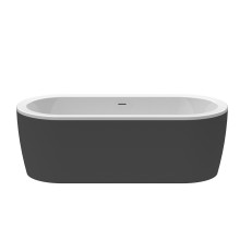 Акриловая ванна Cezares Slim 180x80 SLIM CENTRAL-180-80-60-NERO-SET без гидромассажа