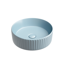 Раковина-чаша накладная Ceramicanova голубой матовый Element 360x360x115