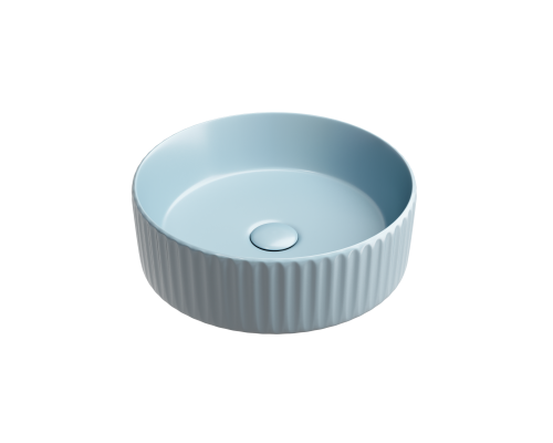 Раковина-чаша накладная Ceramicanova голубой матовый Element 360x360x115