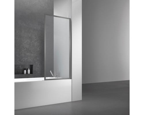 Душевая шторка на ванну Vincea VSB-4170CLGM, 70x140, вороненая сталь, стекло прозрачное