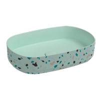 Раковина ISVEA Infinity накладная 550x360x120 мятно-зеленый матовый 10NF65055SV-2T-TRZ