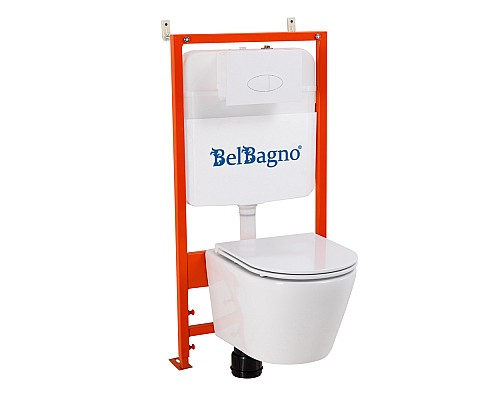 Инсталляция BelBagno BB026 для подвесного унитаза без клавиши смыва Инсталляция BelBagno BB026 для подвесного унитаза без клавиши смыва