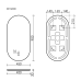 Зеркало для ванной комнаты Sancos Oval, фоновая подсветка 450х900 с сенсором, OV45C