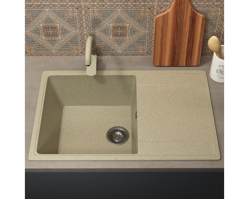 Кухонная мойка из искусственного камня Uperwood ECON UPD-507-002, бежевая матовая