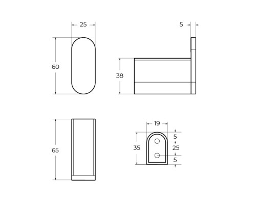 Крючок Cezares Stylus STYLUS-HK-01 Хром