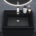Раковина для ванной кварцевая Uperwood Classic Quartz 60х45х15 см, черная матовая, уголь