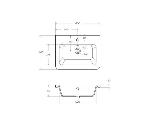 Керамическая раковина BelBagno 12060-KL