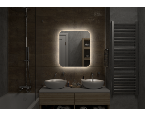 Зеркало Континент Burzhe 600х700 ЗЛП531 с подсветкой с бесконтактным выключателем