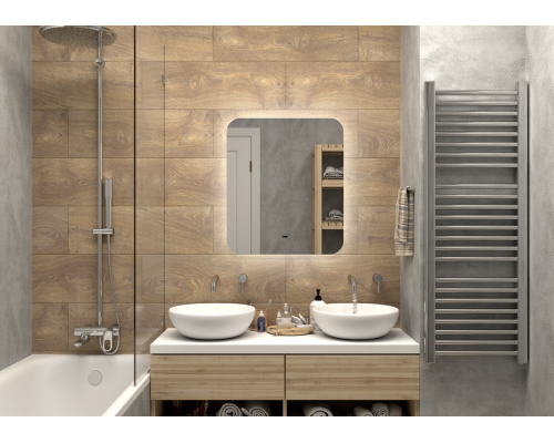 Зеркало Континент Burzhe 600х700 ЗЛП531 с подсветкой с бесконтактным выключателем