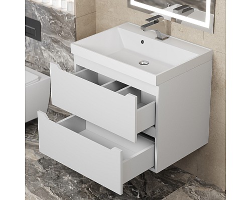 Тумба с раковиной Uperwood Tanos 60 см, белая