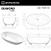 Ванна из искусственного камня Whitecross Diamond 170x87 белый глянец