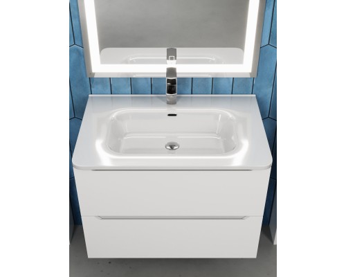 Раковина для ванной 70 см, Uperwood Monica, белая глянцевая