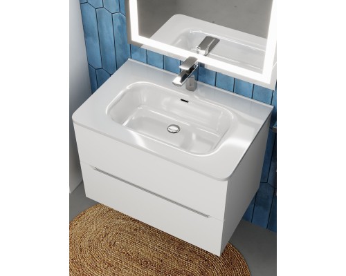 Раковина для ванной 70 см, Uperwood Monica, белая глянцевая