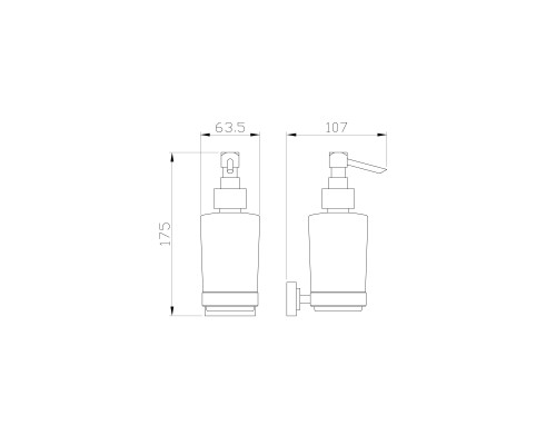 Дозатор мыла Wonzon&Woghand, Хром