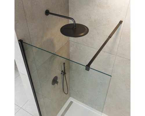 Душевая перегородка Cezares Liberta 140 LIBERTA-L-1-140-C-NERO Черный матовый