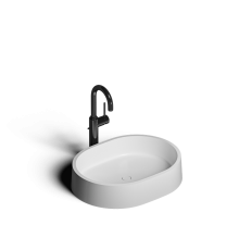 Накладная раковина-чаша из искусственного камня Monblan Ornella 560x440x125 цвет белый матовый