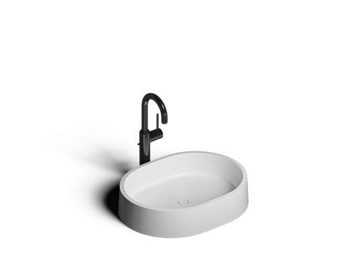 Накладная раковина-чаша из искусственного камня Monblan Ornella 560x440x125 цвет белый