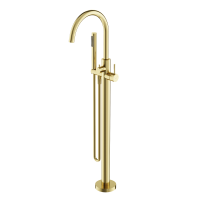 Смеситель для ванны напольный SANCOS Etna, брашированное золото, PVD покрытие, SC9009BG