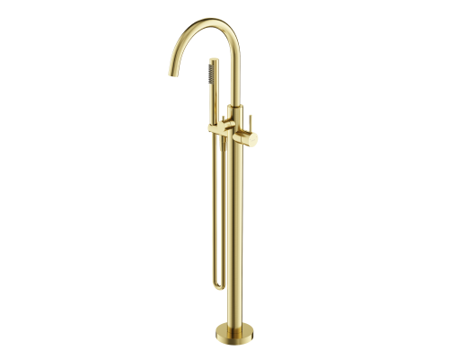Смеситель для ванны напольный SANCOS Etna, брашированное золото, PVD покрытие, SC9009BG
