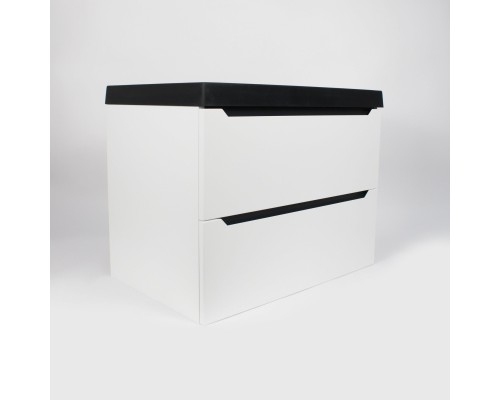 Тумба с раковиной Uperwood Tanos 70 см, белая/графит