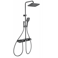 Душевая система с термостатом Wonzon&Woghand, Темный графит